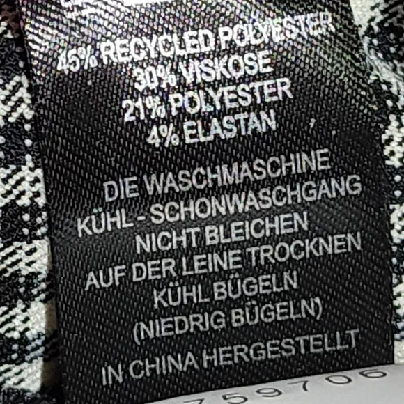 Nicole Miller Womens Pants Black And White Plaid High Waisted Split Leg Size 8 - Picture 11 of 15